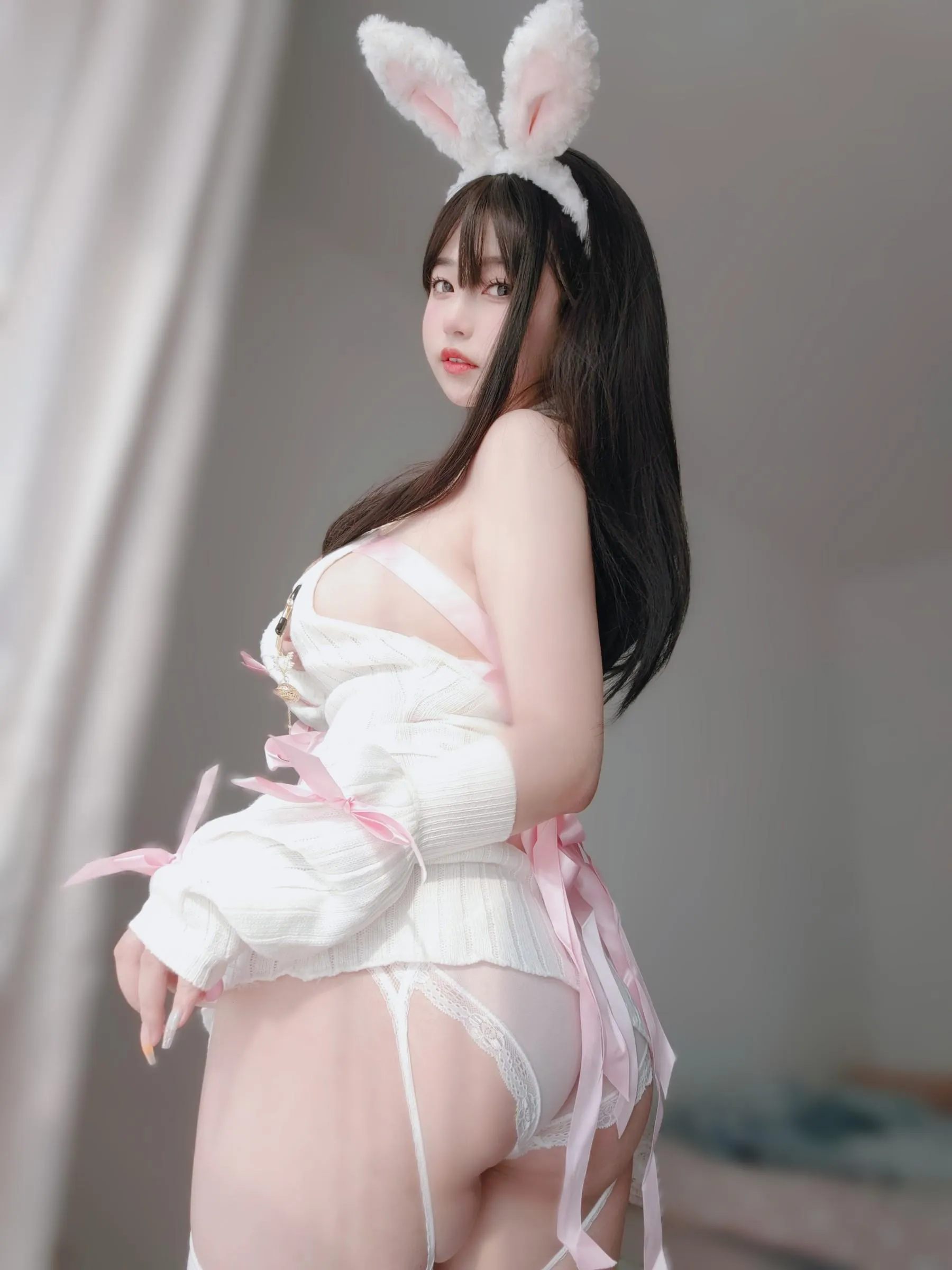 女主K – NO.19 白丝兔女郎 [64P]插图2